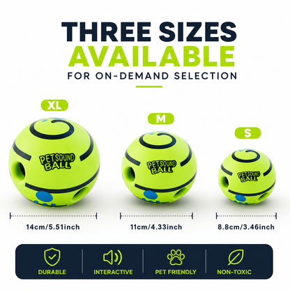 Interactive sound dog treat ball