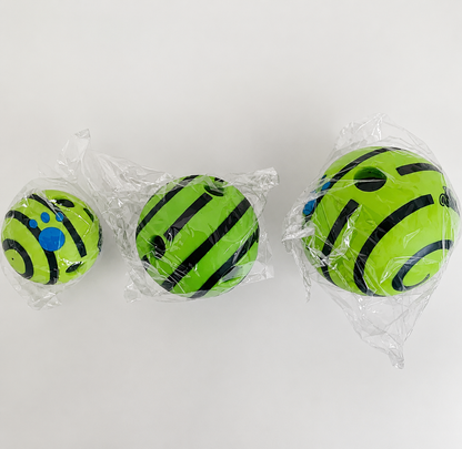 Interactive sound dog treat ball